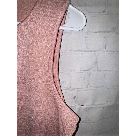 Banana Republic Women’s Shirt Size M Sleeveless Tank Crew Neck Pink sparkle NWT - Picture 4 of 6